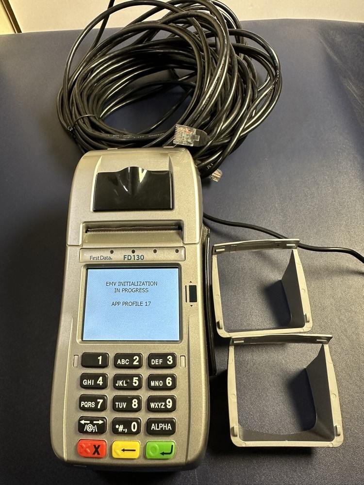 First Data FD130 Credit Card Terminal With POWER SUPPLYS