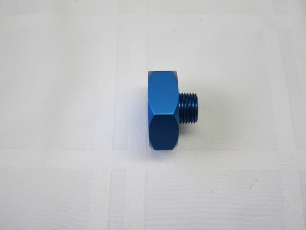 Lowrider Hydraulics 3/8" hex tank plug, 1.95" diameter, anodized blue, 1 pack