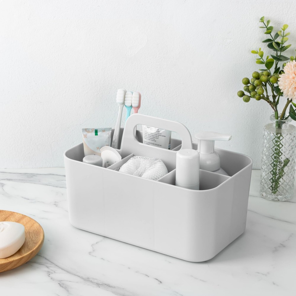 Tiawudi Multipurpose Caddy Organizer, Plastic Caddy with Handle, Stackable De...