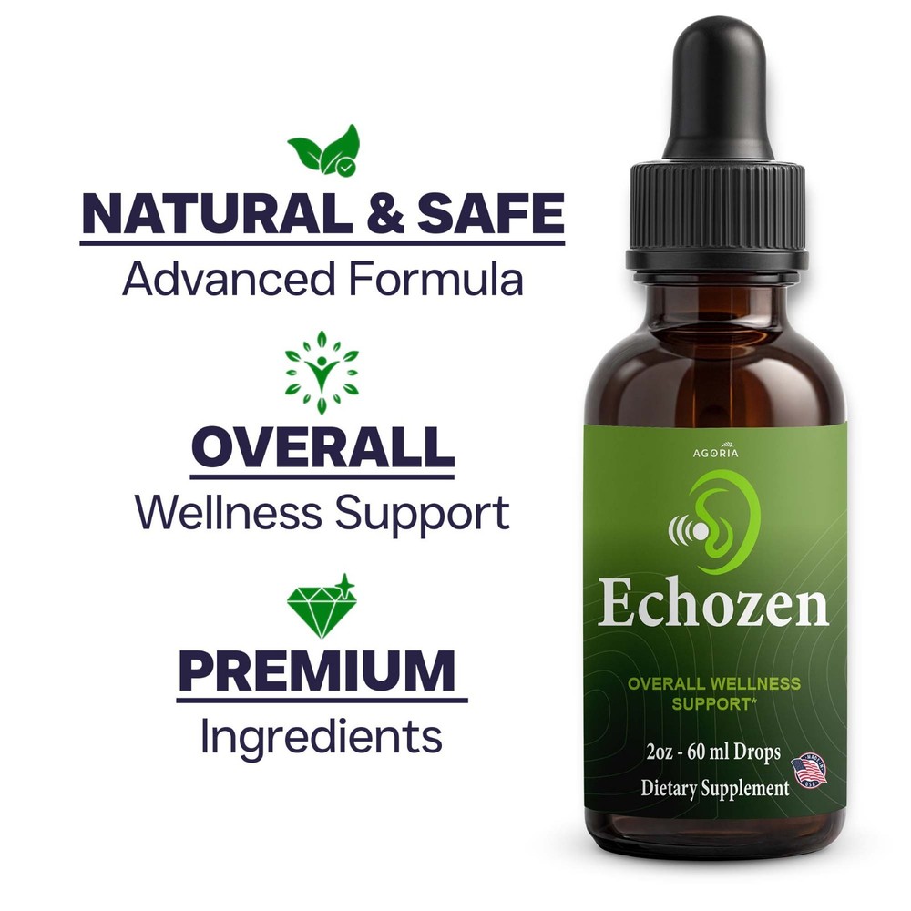 (6 Pack) EchoZen Drops, EchoZen Tinnitus Support Liquid Supplement