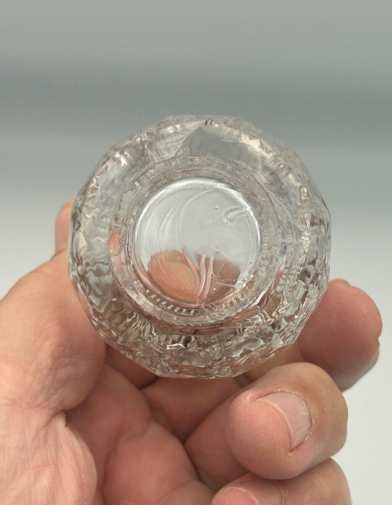 Pressed Cut Glass Pineapple 2.25" Toothpick Holder