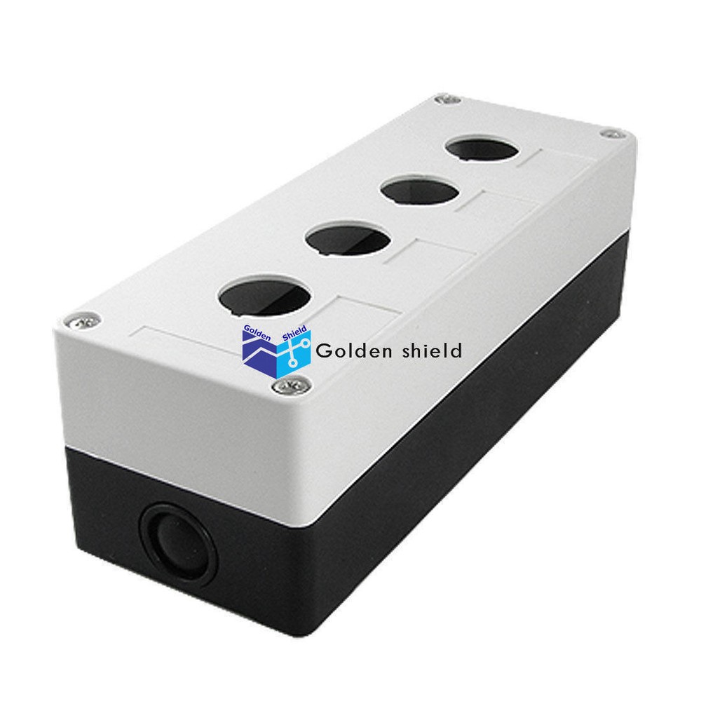 BX4-22 White Black Plastic 4 Holes Push Button Switch Control Box✦Kd