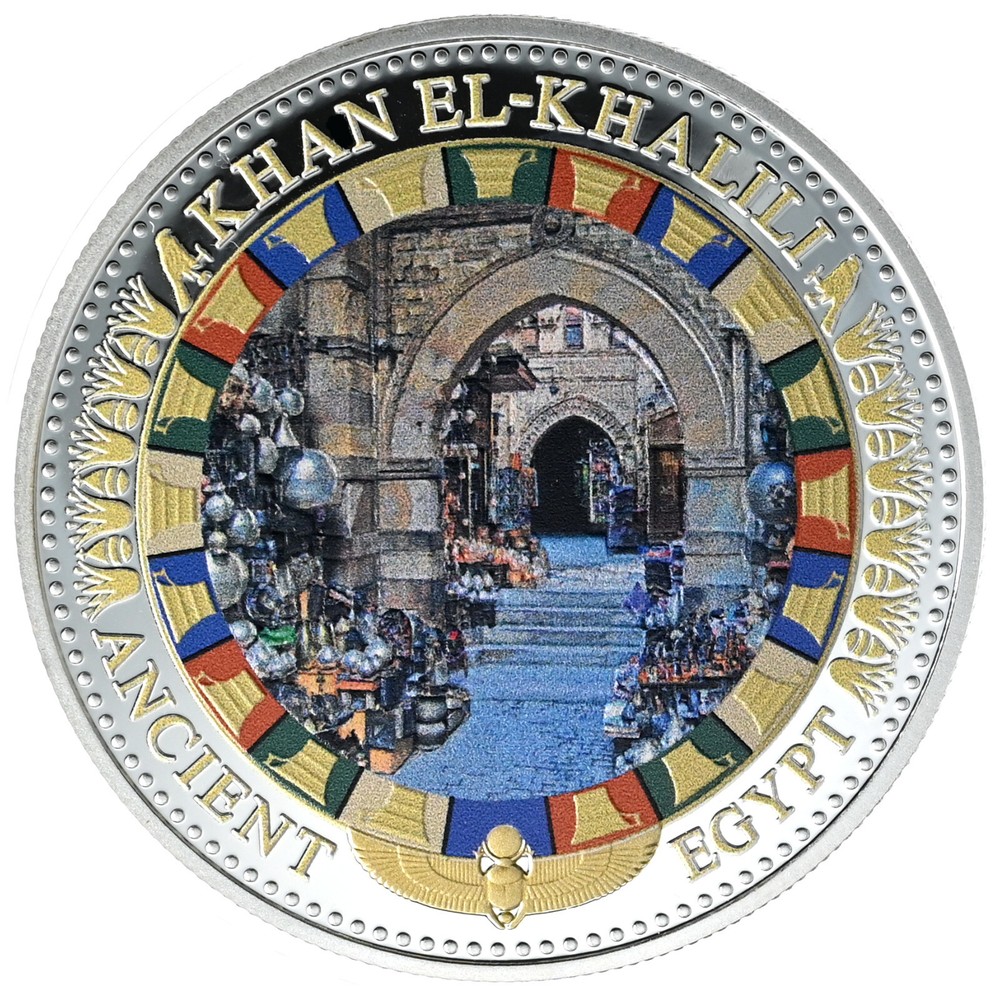 SOLOMON ISLANDS $2 2016 Silver Proof Ancient Egypt Famous Bazaar Khan El-Khalili