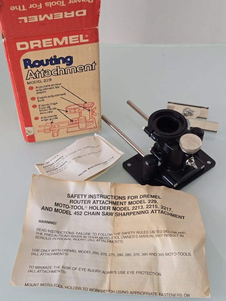 DREMEL ROUTING ATTACHMENT MODEL 229 For Use With Moto Tools, Open Box
