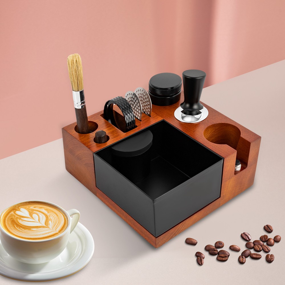 Wood Coffee Ground Knock Box Coffee Accessory Organizer With Knocking Platform