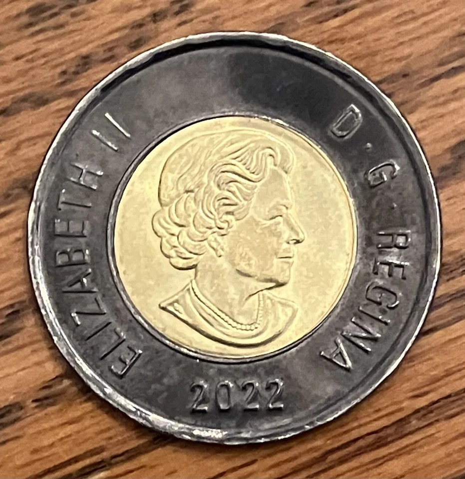 2022 BLACK Canada Two dollar $2 toonie