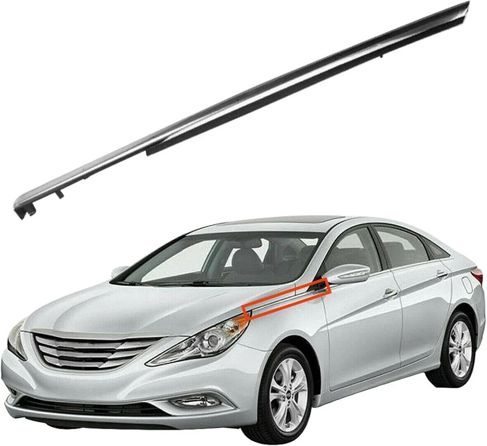 Left Driver Side Fender Garnish Chrome Molding Trim Replacement for Sonata 2011