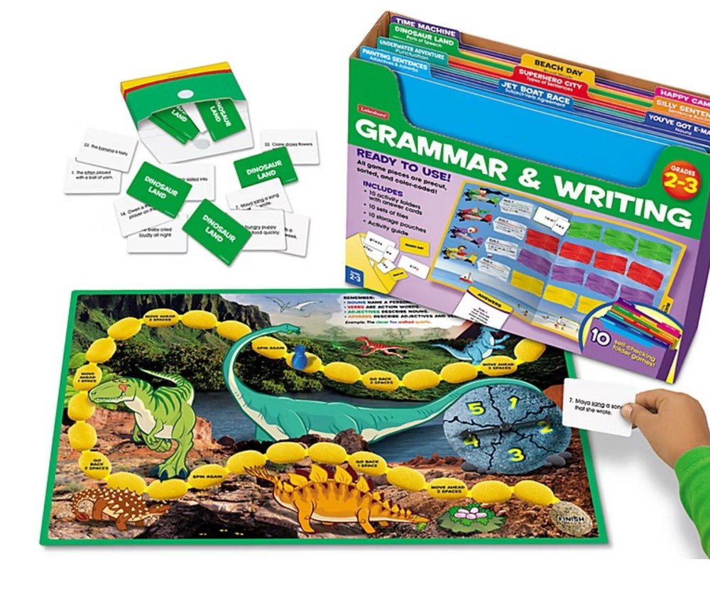 Lakeshore Grammar & Writing Elementary Folder Games Grades 2-3 NIB
