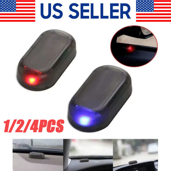 Car Alarm Warning Solar Flash LED Light Fake Security System Anti-theft Signa