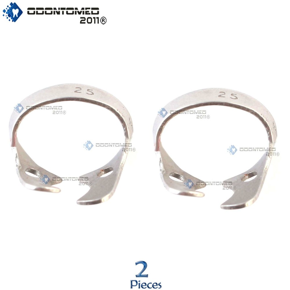 2 Endodontic Rubber Dam Clamp # 25 Dental Instrument