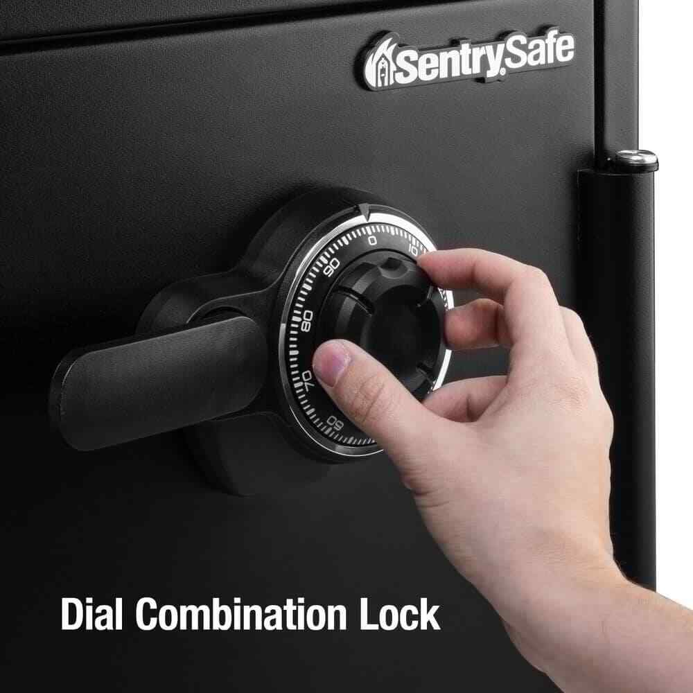 Safe Dial Combination Lock 1.2 cu. ft. Fireproof Waterproof Steel Construction