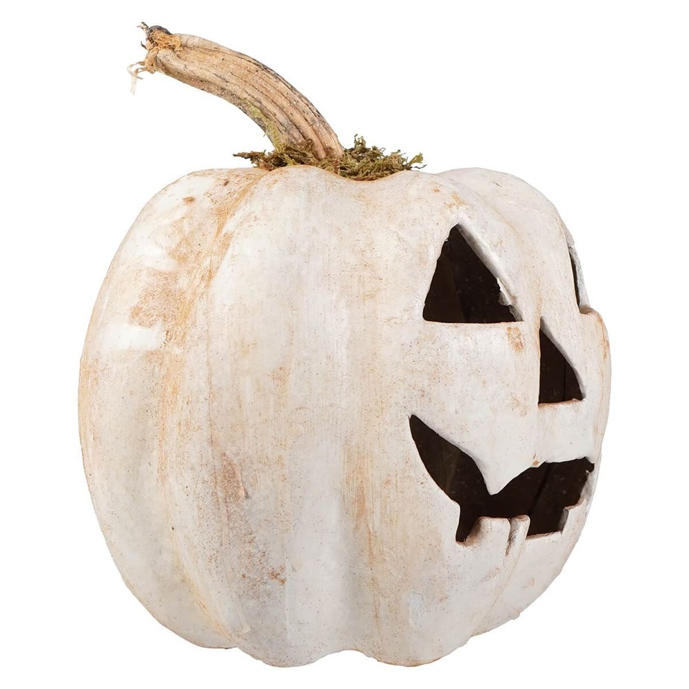Large White Grinning Jack-O'-Lantern