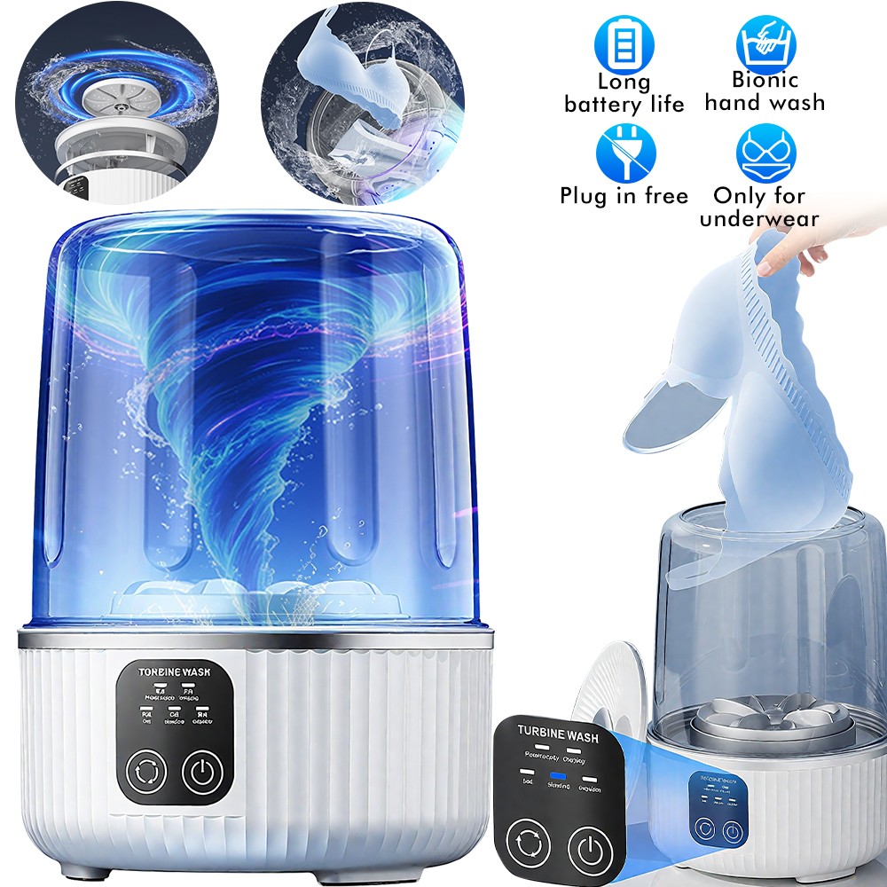 Portable Mini Underwear Compact Washer Machine USB Laundry Cleaner