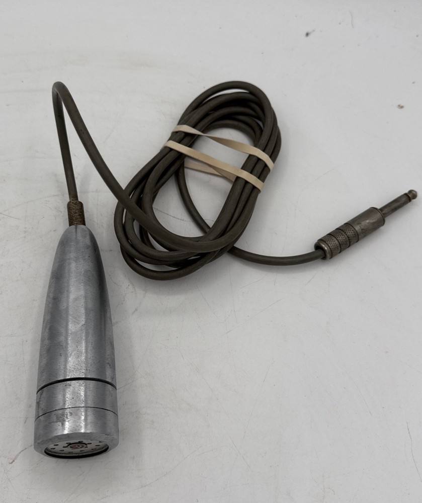Vintage 1960s Bullet Harp Mic Harmonica Dynamic Microphone 1/4" Untested
