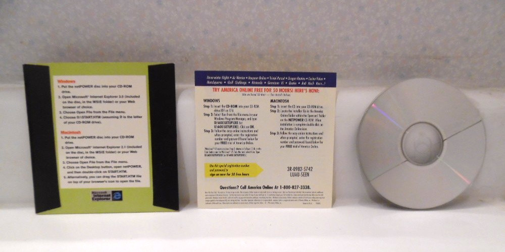 6 Vintage Net Disc Mac & Windows Software CDs