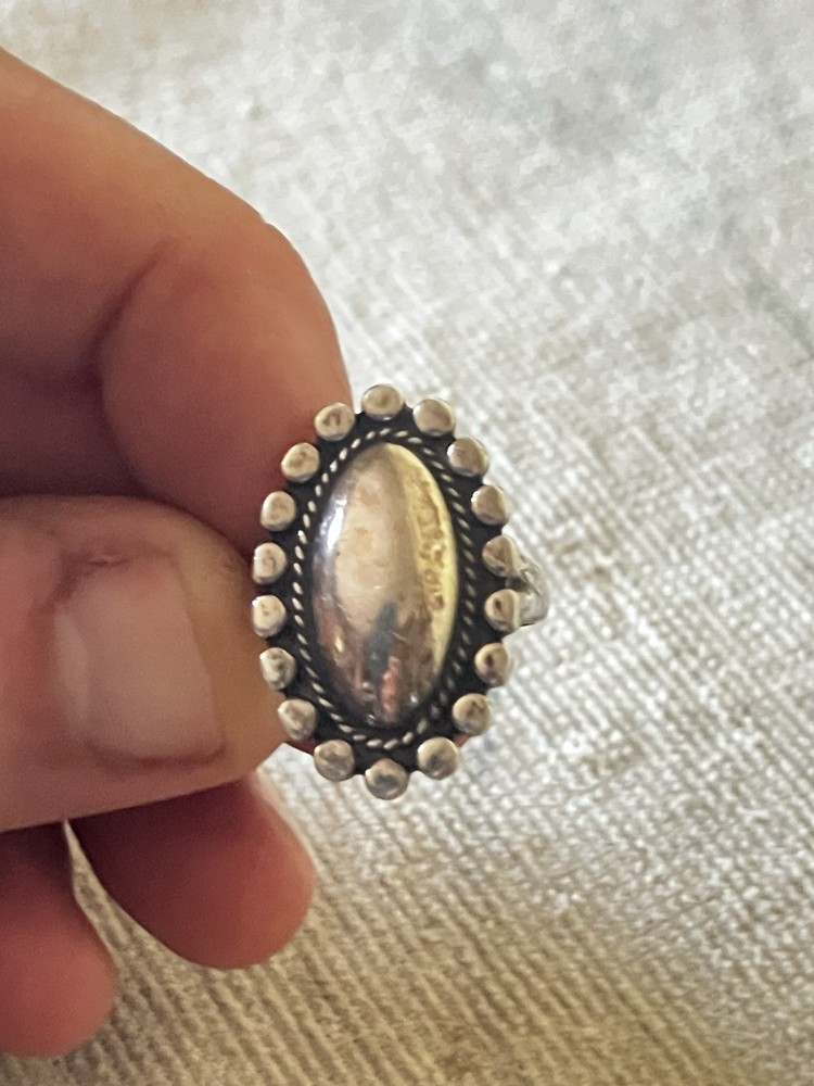 Vintage Sterling Silver Native American Dome Ring Size 5