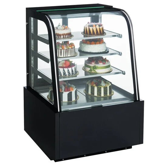 36" Curved Glass Bakery Display Case – NSF Refrigerated Cake & Pastry Showcase