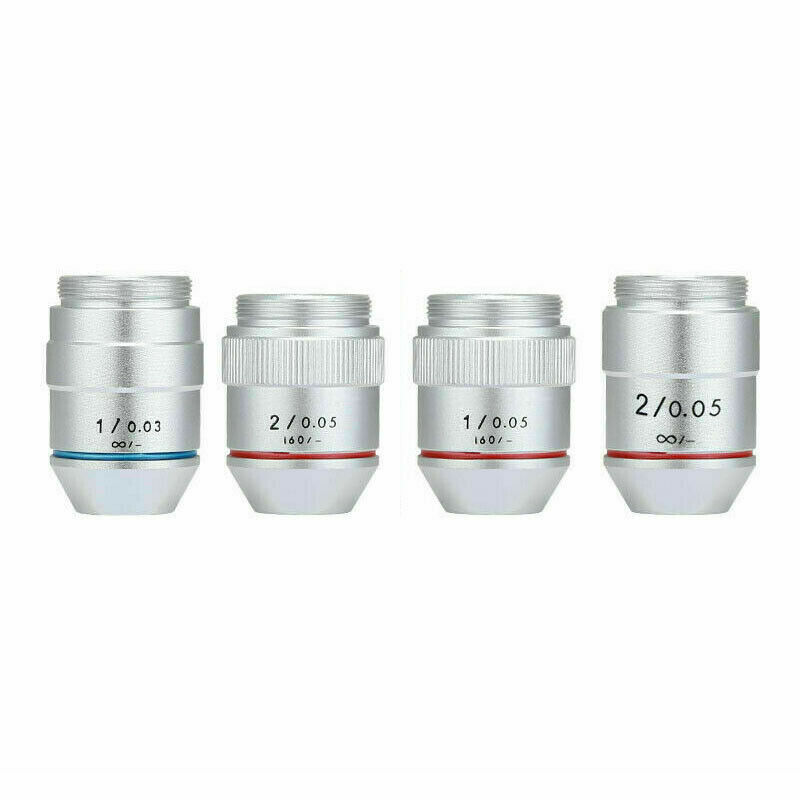 1PC 1X 2X 195 Achromatic Infinity Objective Lens for Biological Microscope RMS