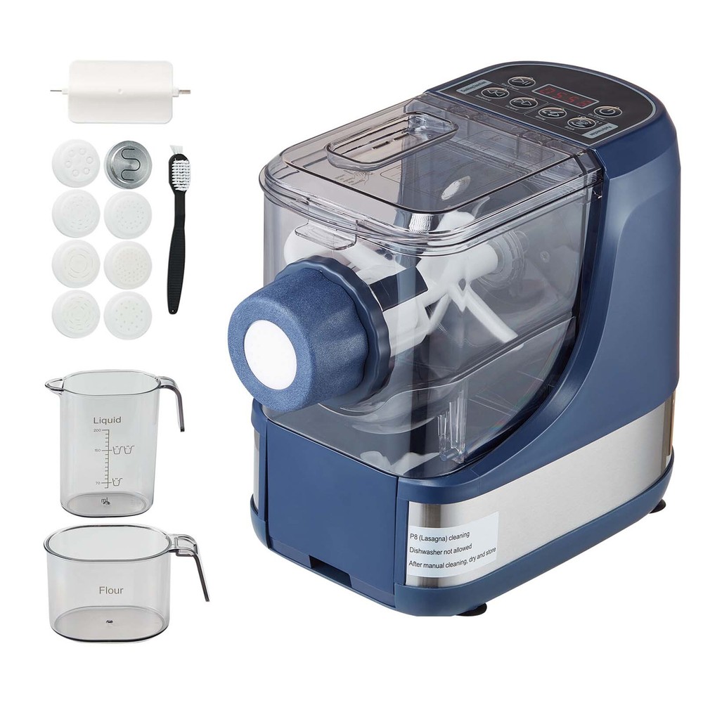 Electric Pasta Maker Automatic Noodle Dough Making Machine with 8 Pasta Shape