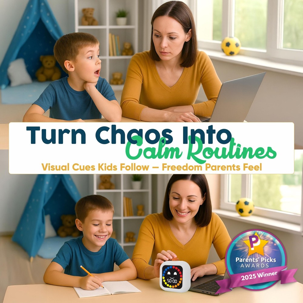 Digital Visual Timer for Kids - Rechargeable 99 Min Timer - Focus Smoother R...