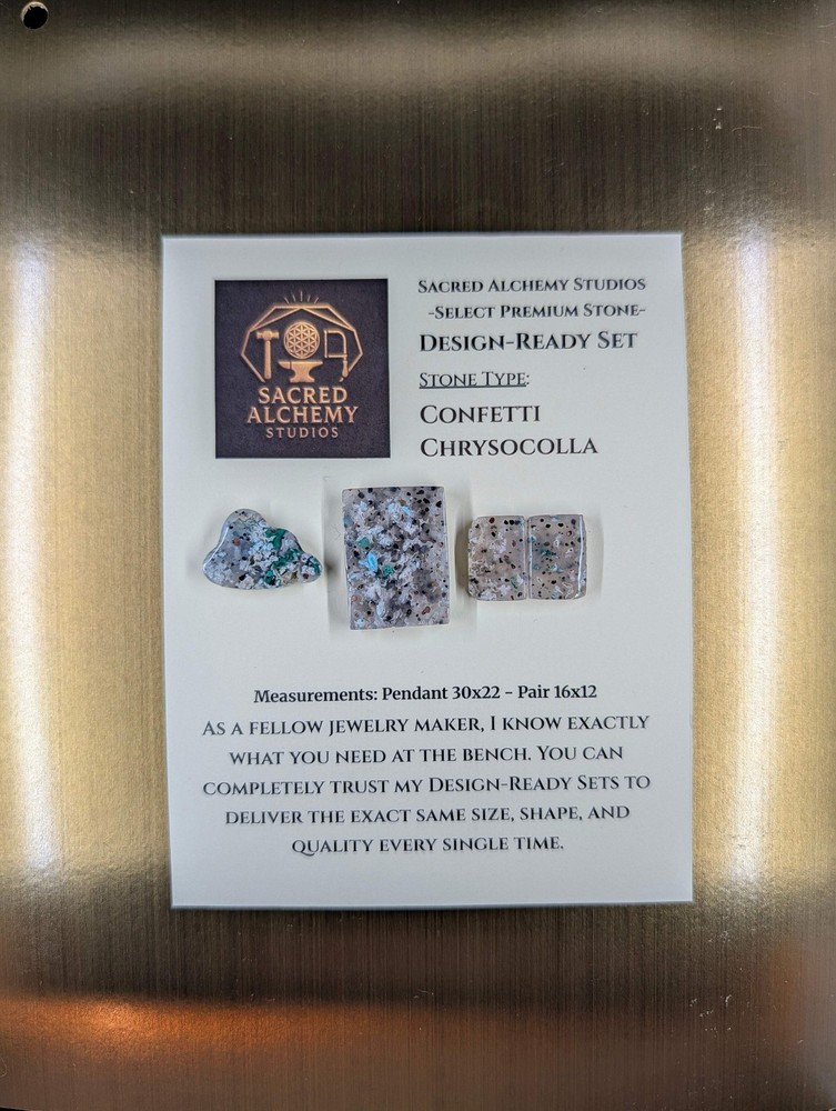 Rectangle Shape - Confetti Chrysocolla - Sacred Alchemy Select - Design-Ready Se