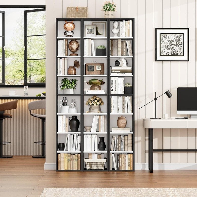 Media Storage Tower Adjustable DVD CD Bookshelf Compact Display Rack Home Office