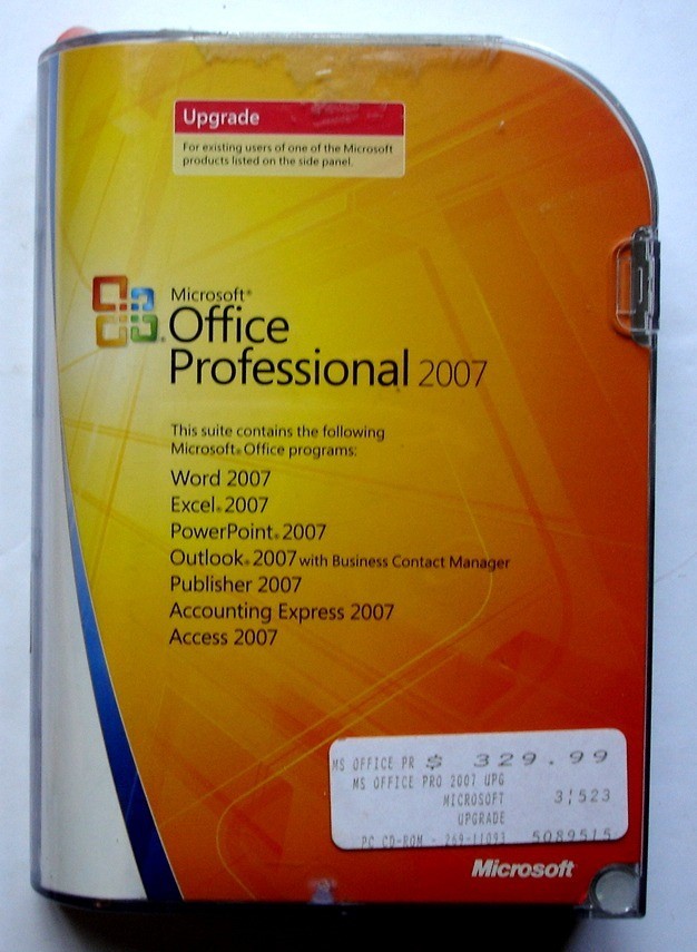 Microsoft Office Professional 2007, Upgrade Version w/ Key