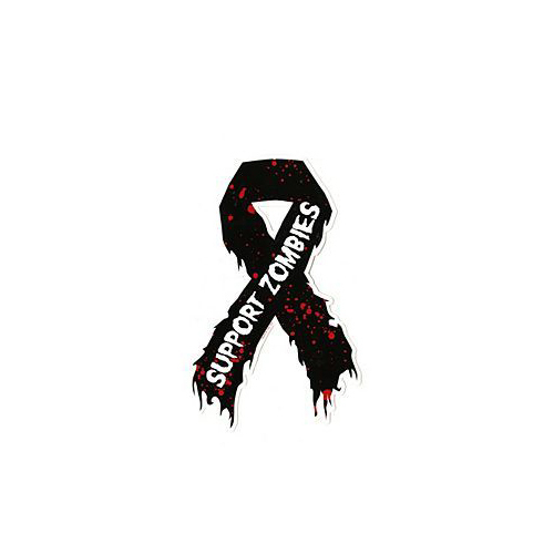 Support Zombies Ribbon Sticker Decal New