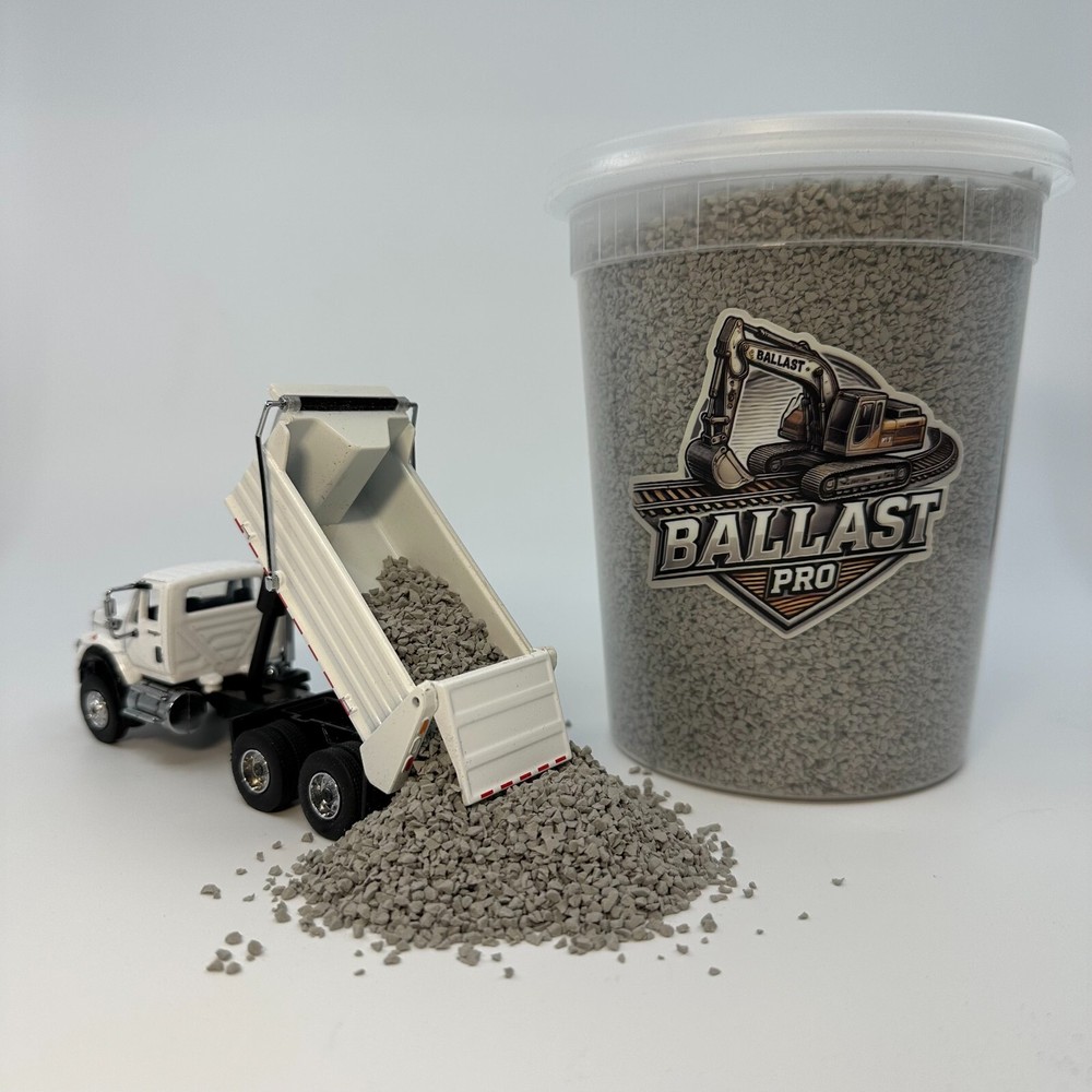 DIECAST CONSTRUCTION MODEL DIORAMA - LIGHT GRAY LIMESTONE GRAVEL MEDIUM BALLAST