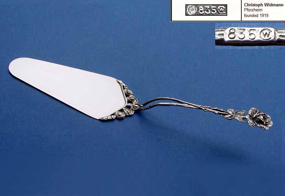 Cake Server, Widmann, Rose Decor/ Hildesheimer Rose, 835 Silver B962