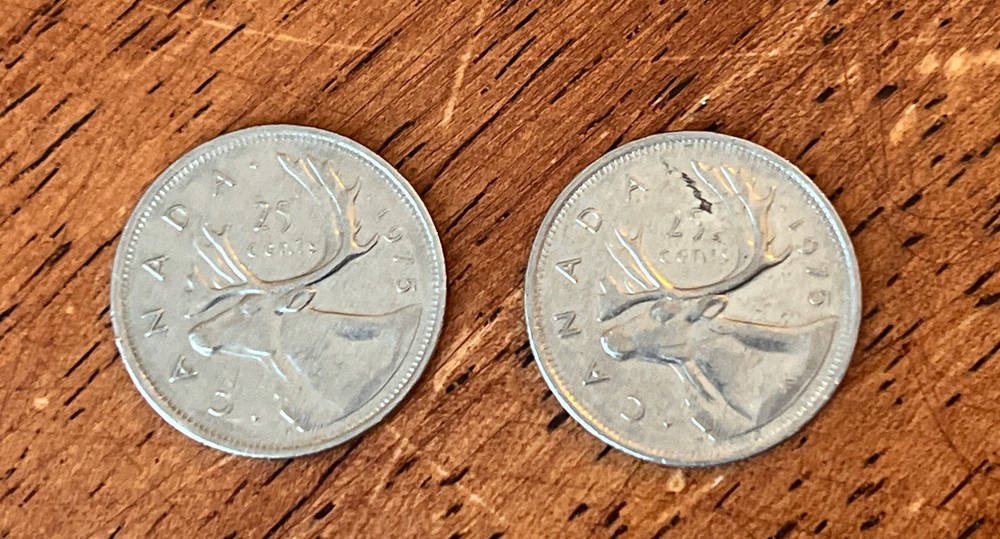 2x 1975 Canada Quarters
