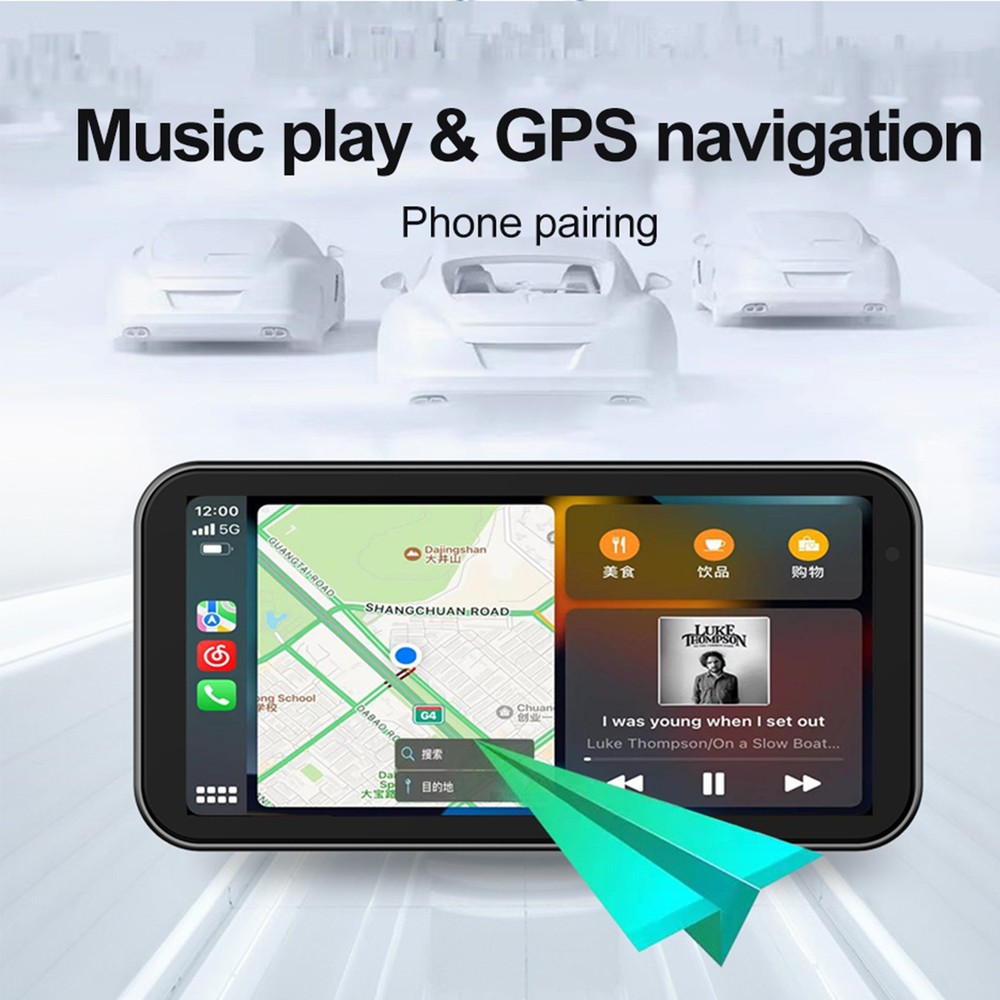 6.25" IPS MOTORCYCLE GPS WIRELESS CARPLAY ANDROID AUTO NAVI AUDIO RECEIVER + CAM