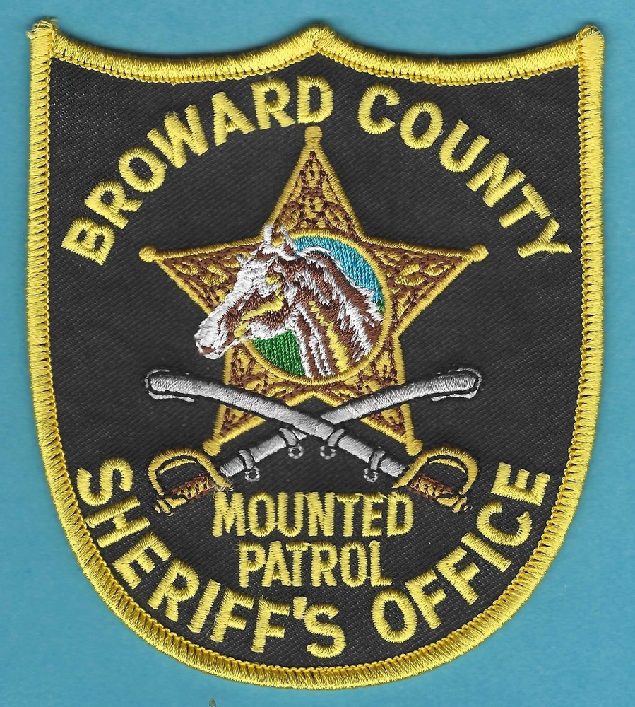 BROWARD COUNTY FLORIDA SHERIFF MOUNTED PATROL SHOULDER PATCH