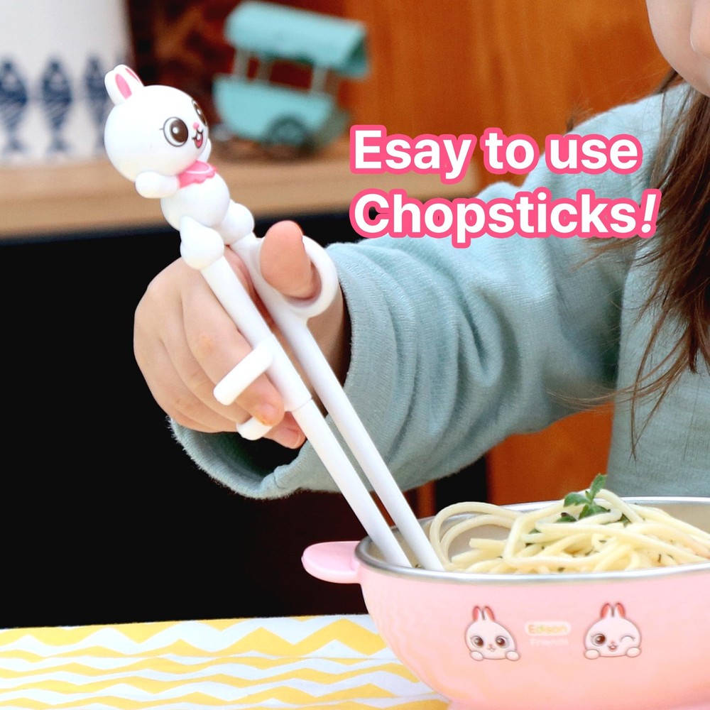 Rabbit White Chopsticks, Training Chopsticks, Learning, Beginner, Training, P...