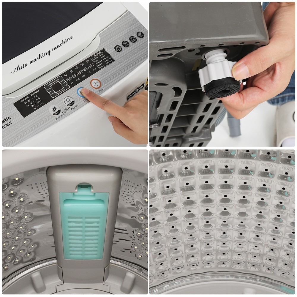 Portable Washing Machine 17.8lbs/20lbs Capacity Fully Automatic Compact Washer
