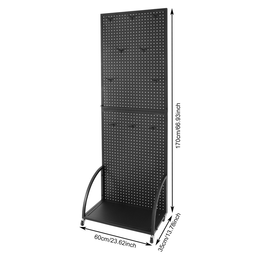 Pegboard Display Stand, Merchandise Display Rack, Retail Pegboard Rack