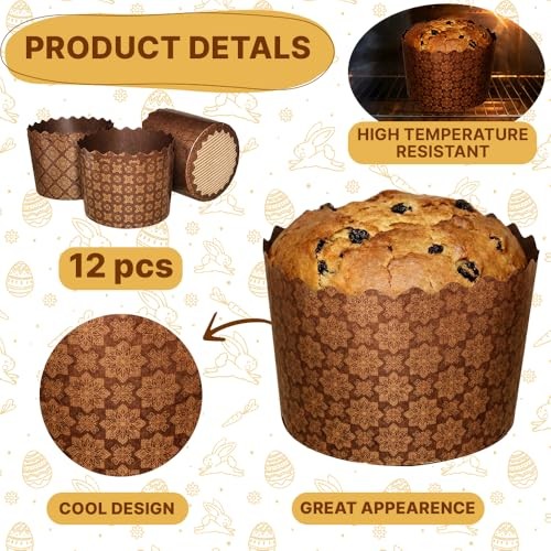 12 oz Easter Bread Forms Paska Mold Kulich Paskha 12 pcs - Easter Bread