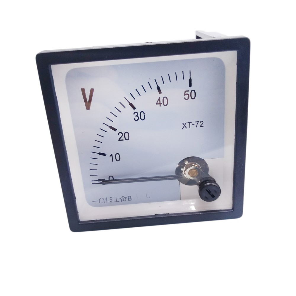 US Stock DC 0~50V Square Analog Volt Pointer Needle Panel Meter Voltmeter XT-72
