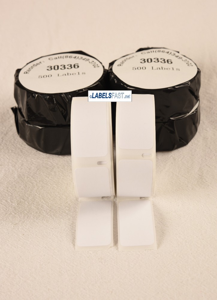15 Rolls - 30336 White Dymo Compatible Multipurpose 500 Labels/Roll