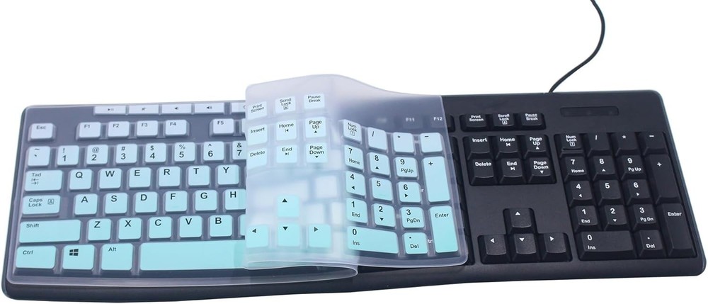 Ultra Thin Desktop PC Silicone Keyboard Cover Skin Protector Gradient Mint