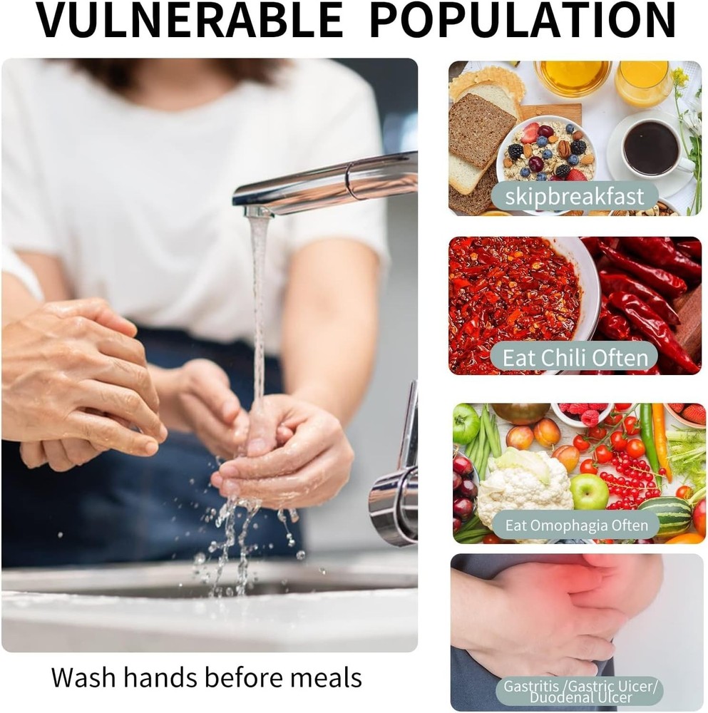 Helicobacter Pylori Kit - Quick & Accurate 10-15 Min Home Testing