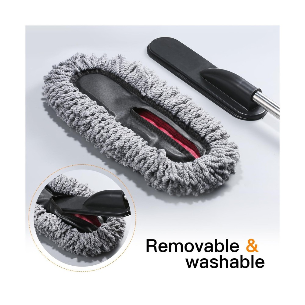 IPELY 3 Pack Large Microfiber Car Duster Exterior Scratch Free with Extendabl...