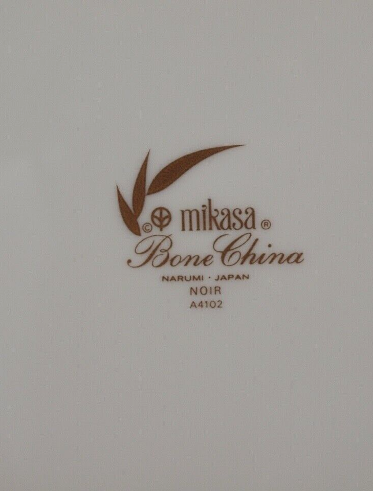 10 Pc Set Mikasa NOIR Bone China A4-102 EUC