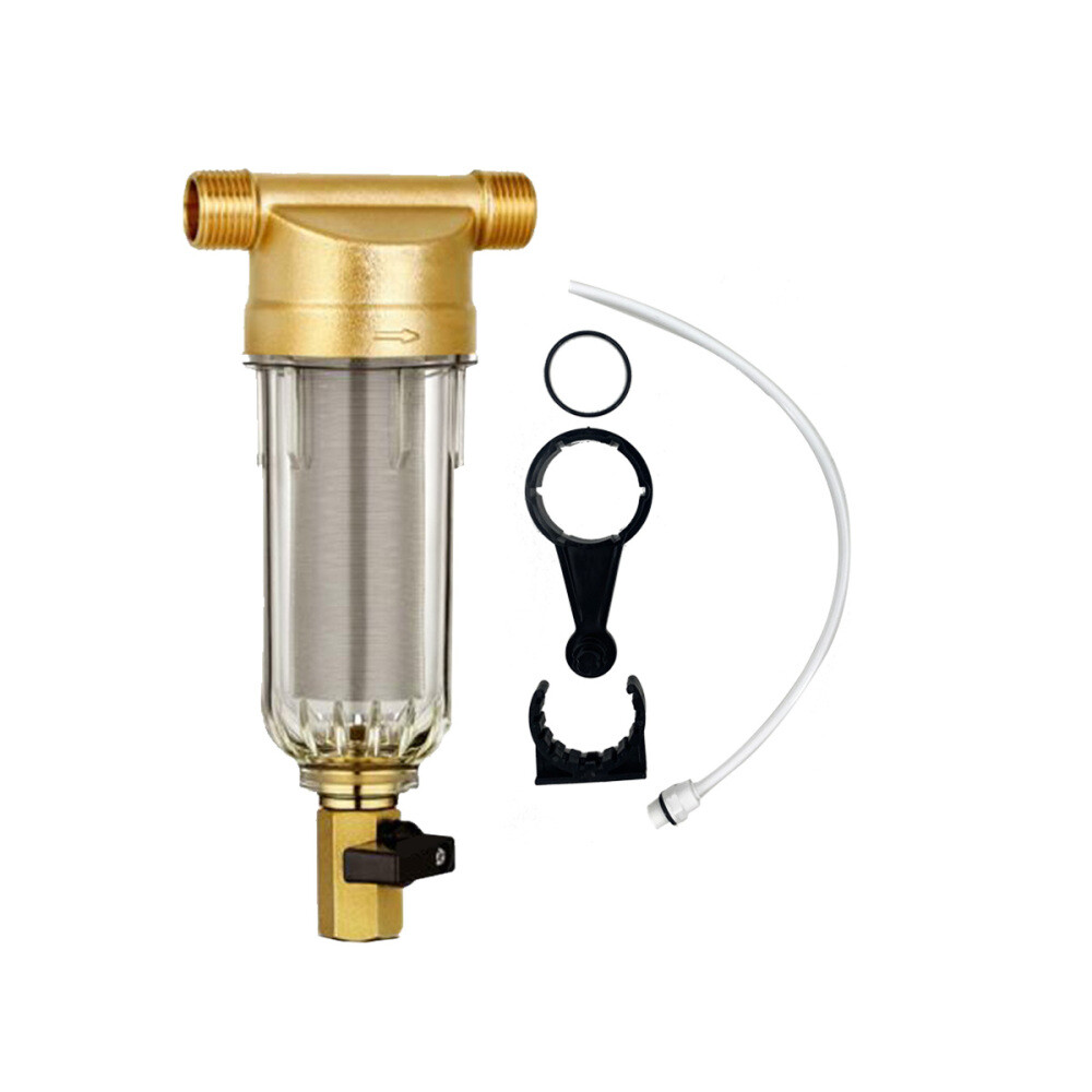 Reusable Whole House Spin Down Sediment Water Filter for City/Well Water