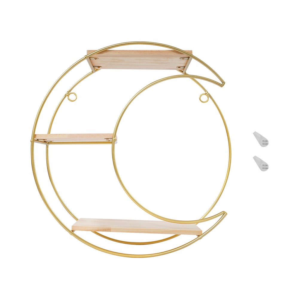 3-tier Round+ Moon Storage Display Rack Storage Display Rack Wall Mounted Shelf
