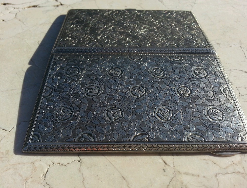 ANTIQUE SOLID SILVER, SUPERB ANTIQUE SILVER CIGARETTE CASE, CUSTOM COMMISSION