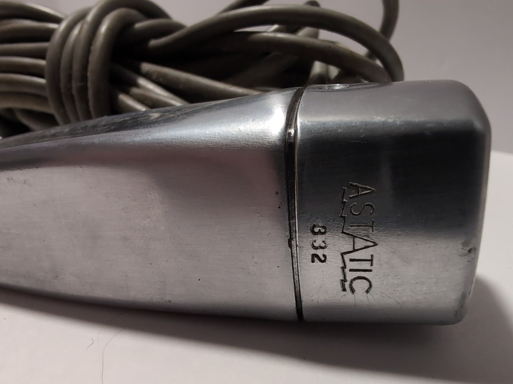 VINTAGE Square ASTATIC 332 HANDHELD MICROPHONE - Untested