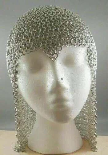 Unique Handmade Hood Chainmail Coif Chain mail Medieval Reenacment
