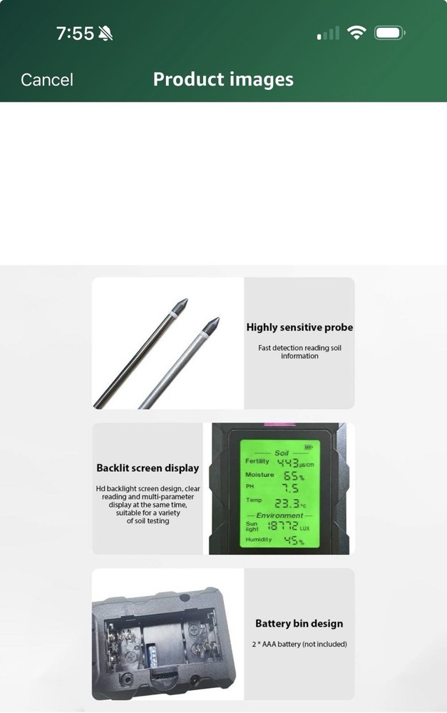 Soil Moisture Meter 6-in-1 Soil Ph Meter Moisture