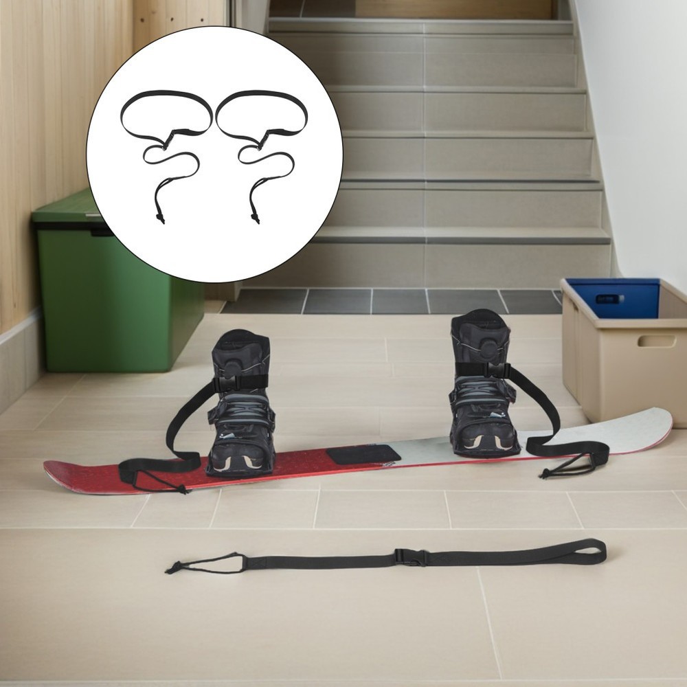 2 Pcs Black Binding Leash Cord Ski Storage Straps Board Replacement